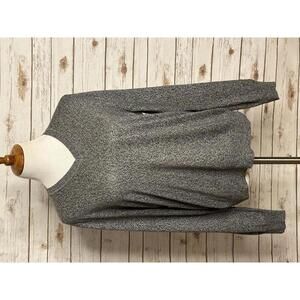 Banana Republic grey marled silk/cashmere V-neck pullover sweater Size Small